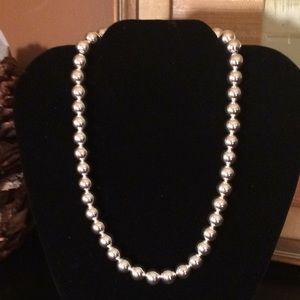 NWT Silver Breaded Necklace